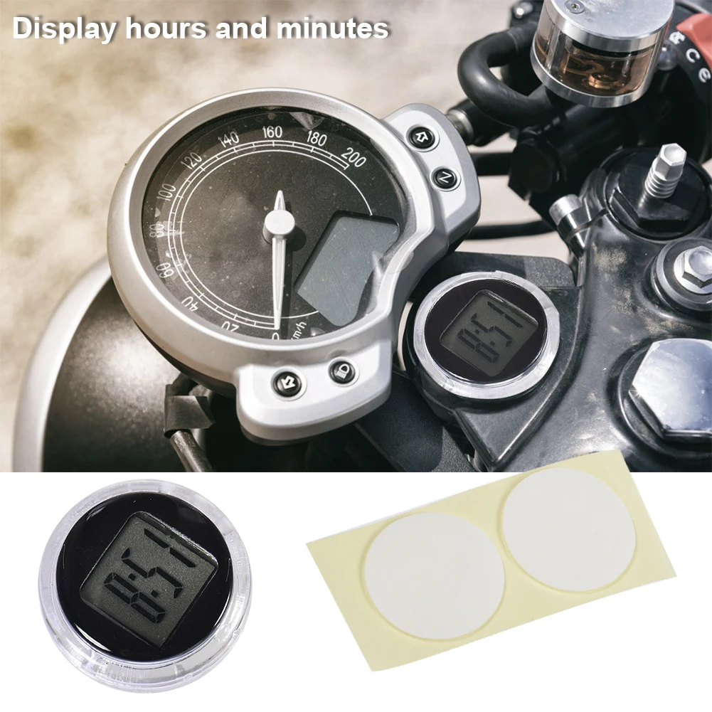Mini Motorcycle Clock Waterproof Chrome Bike Handlebar Mount Watch