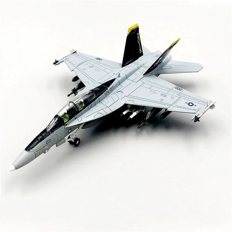 Новинка 1/100, масштабная военная модель, игрушки F/A-18 Hornet, мультирольный истребитель, литой металлический самолет, модель игрушки для детей, коллекция подарков