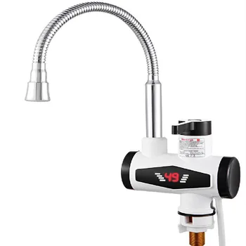 

RX-015,Instantaneous Electric Heater Faucet LED Temperture Display Kitchen Instant Tankless Boiler Hot Water Heating Tap Shower