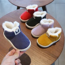 Inverno do bebê meninas meninos botas infantil da criança botas de neve quente de pelúcia botas ao ar livre macio bottomnon deslizamento kidscotton shoespadded botas