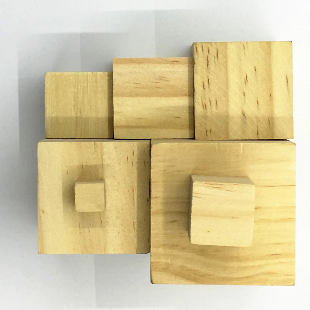 wooden puzzle x and square