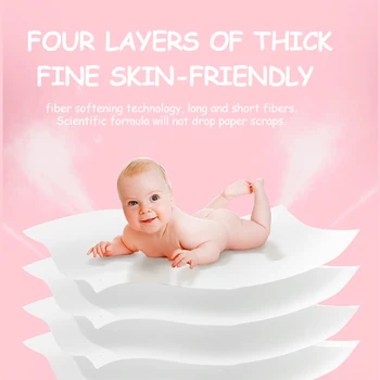 

New 14/28 Rolls Toilet Roll Paper 4 Layers Home Bath Toilet Roll Paper Primary Wood Pulp Toilet Paper Tissue Roll For Bathroom