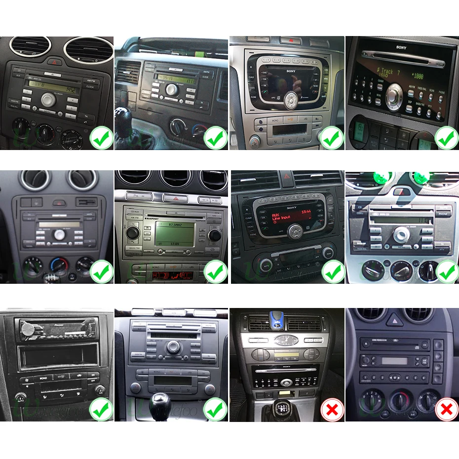 Perfect 4G 64G 8 CORE Car DVD Multimedia Player Android 9 2 DIN GPS Autoradio For Ford/Mondeo/Focus/Transit/C-MAX/S-MAX/Fiesta WIFI DSP 4