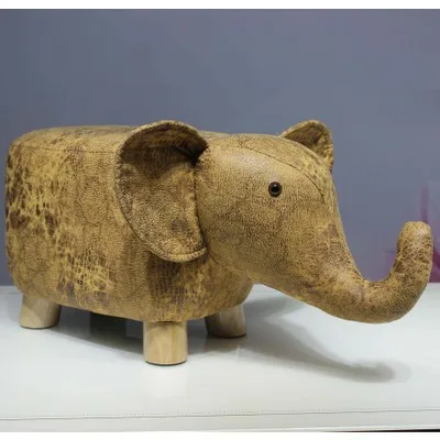 

H1 Creative Fashion Calf Stool Elephant Hippo Bench Shoes Bench Stool Children Cartoon Stool Solid Wood Animal Stool Cheap