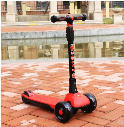

Di yuan Scooter Hummer round inside And outside Double Flash round Ultra-Wide Scooter Stroller Foldable Flash