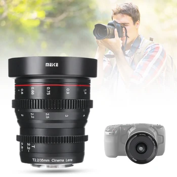 

Meike 35mm T2.2 Manual Focusing Portrait Cinema Lens M4/3 Mount for Olympus GH5 G7 G9 GX7 G6 GX9 Camera camera lens Cinema Lens