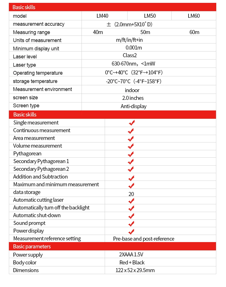 UNI-T портативный лазерный дальномер 35 м 40 м/50 м/60 медиторный лазер лента построить устройства электронной линейкой