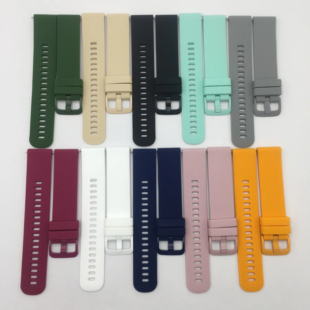 

20MM 22MM Silicone Wristband Strap for Garmin Vivoactive 3 4 Fashion Breathable Watchband for for Garmin Move Style Venu HR