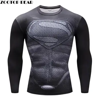 

Superhero T-shirt Men Compression T-shirts Bodybuilding Fitness Tops Tees Excellent man Batman Iron Man Cosplay Brand ZOOTOPBEAR