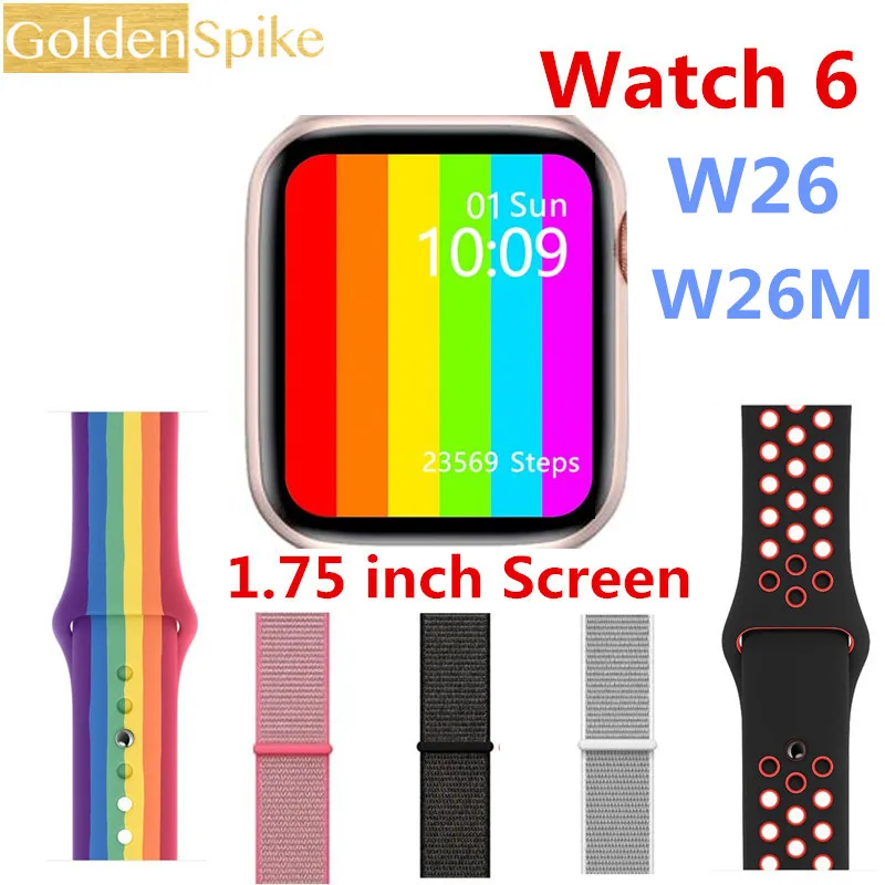 Оригинальные Смарт-часы IWO W 26 26M 44/40 мм с Bluetooth монитором температуры экраном 1 75