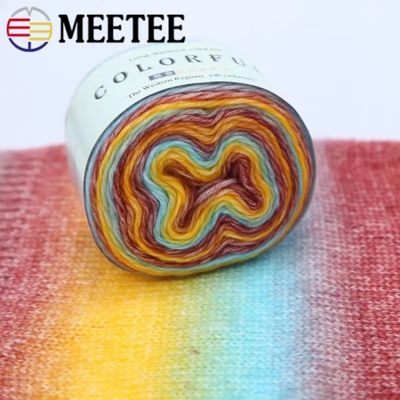 Meetee 5 шт. (1 = 100 г) кашемировая Смешанная градиентная пряжа ручная вязка шарф свитер
