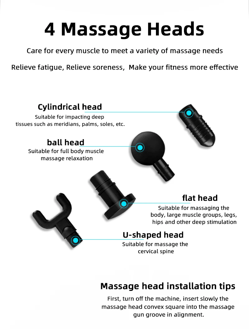 Массажный пистолет мышечный Массажер для снятия боли в мышцах для тренировок и упражнений Расслабление тела Корректирующее тренировки Фитнес машина