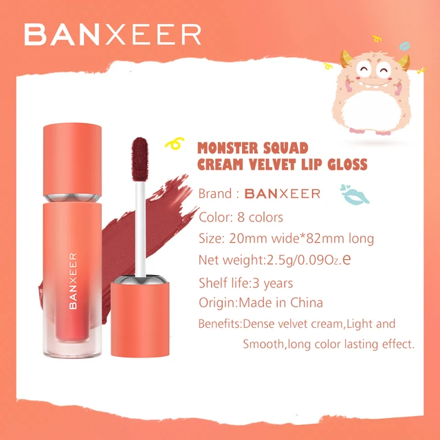 BANXEER 8 Colors Matte Lip Tint Beauty Liplistick Easy To Wear Moisturizing Long Lasting Cosmetics Cute Makeup For Women 4