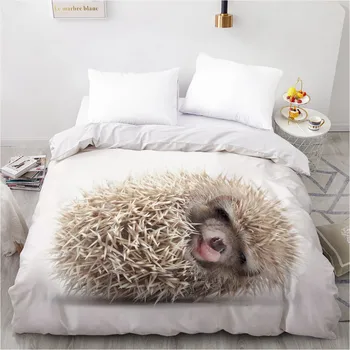 

3D Design Custom Duvet Quilt Comforter Blanket Cover Case Bed Linens Bedding Set White 230x230cm Animals Dog Cat Home Textile