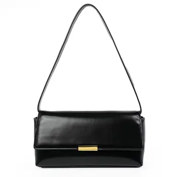

Glossy simple classic retro underarm bag 2020 new patent leather handbag trendy women