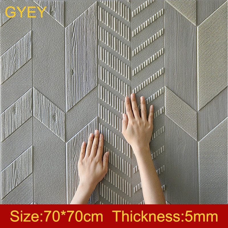 

3d Wall Stickers Wallpaper Living Room Bedroom Decoration Room Simulation Wood Grain Personality Creative Anti-collision Sticker
