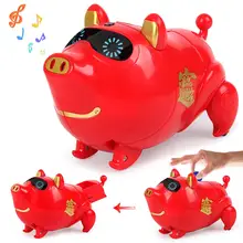 Новая электрическая Копилка милый Tou-ch Датчик ходячая свинья музыкальный светильник игрушка для детей подарок для детей