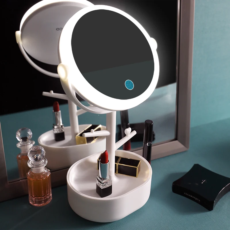 

zq Led Make-up Mirror Dressing Table Mirror with Light Cosmetic Mirror Girl Fill Light Mirror