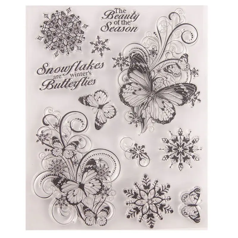 

Butterfly Silicone Clear Seal Stamp DIY Scrapbooking Embossing Photo Album Decor