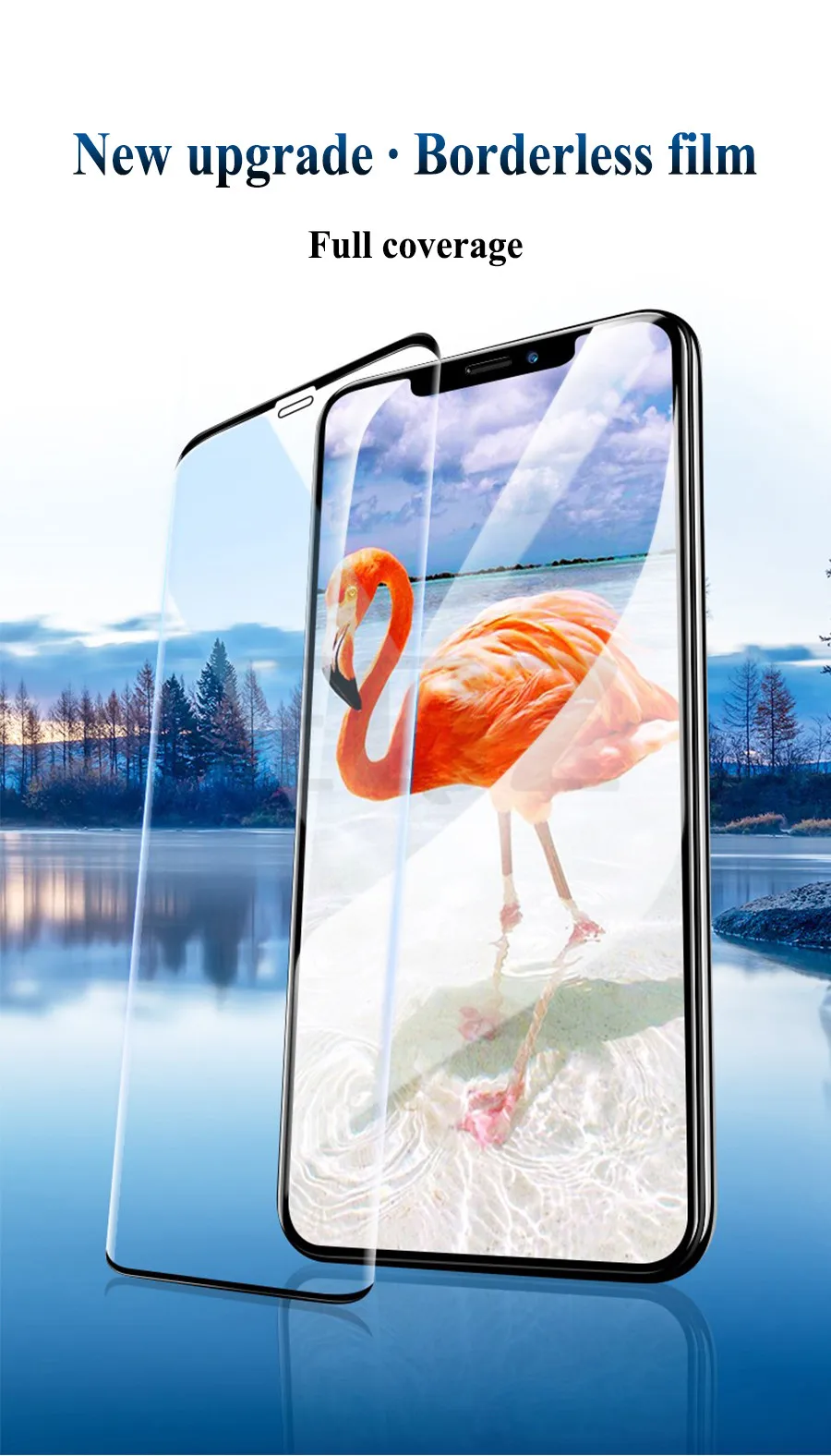 999D Full Cover Protective Glass For iPhone X 11 Pro XS Max Tempered Screen Protector For iPhone 7 6s 6 8 Plus Boundless Glass