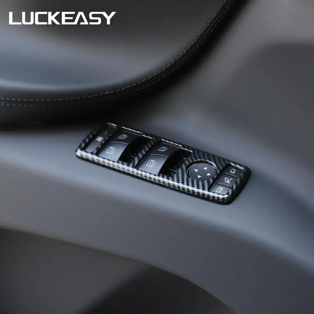 LUCKEASY двери автомобиля декоративная рамка для кнопки патч для Tesla модель X- из АБС-пластика с украшением в виде пуговицы защита 5 шт./компл