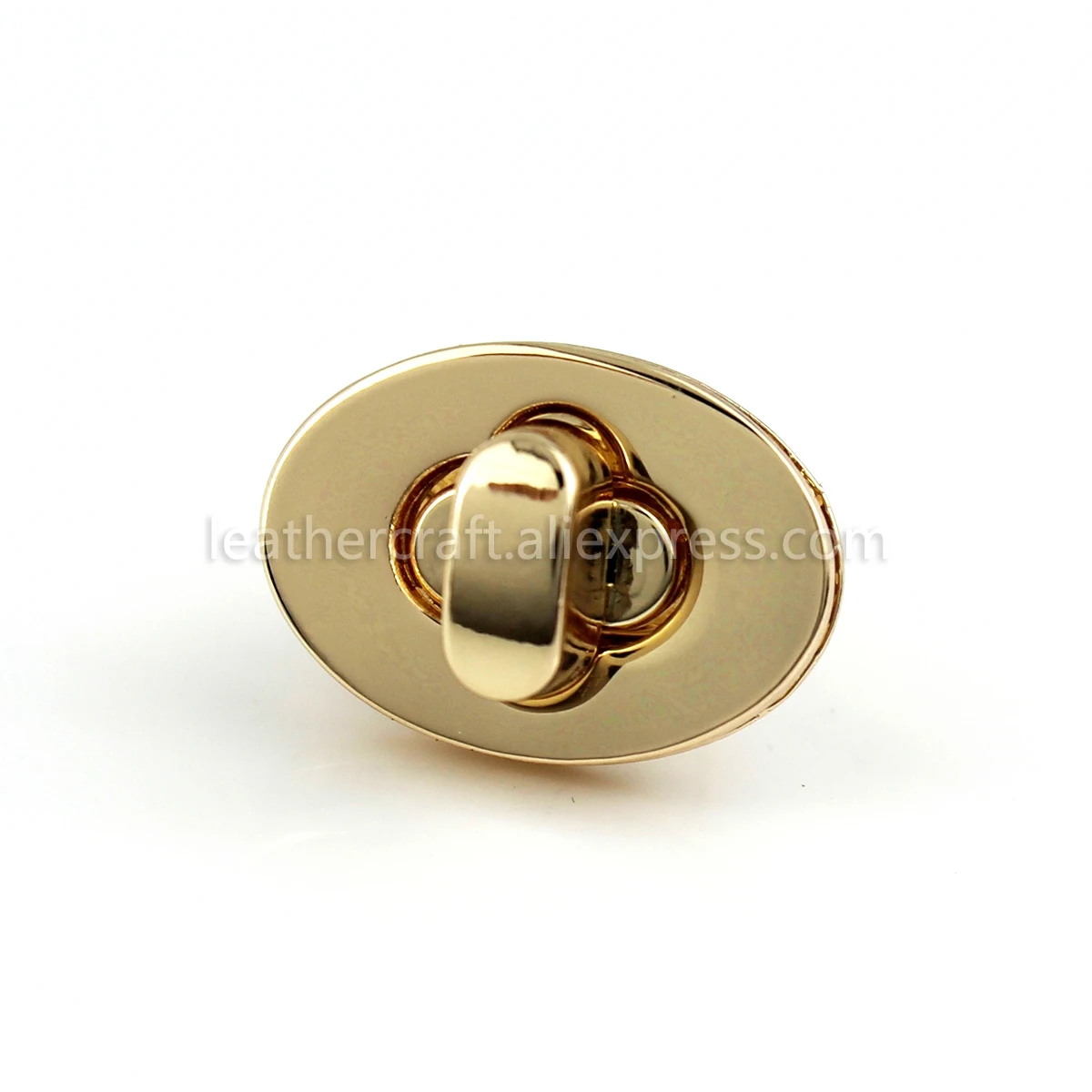 Light gold 1х металлический маленький овальный замок, защелкивающийся замок, пряжка, кожа, ремесло, Женский кошелек, дамская сумочка на плечо, аксессуары для творчества - Цвет: Light gold