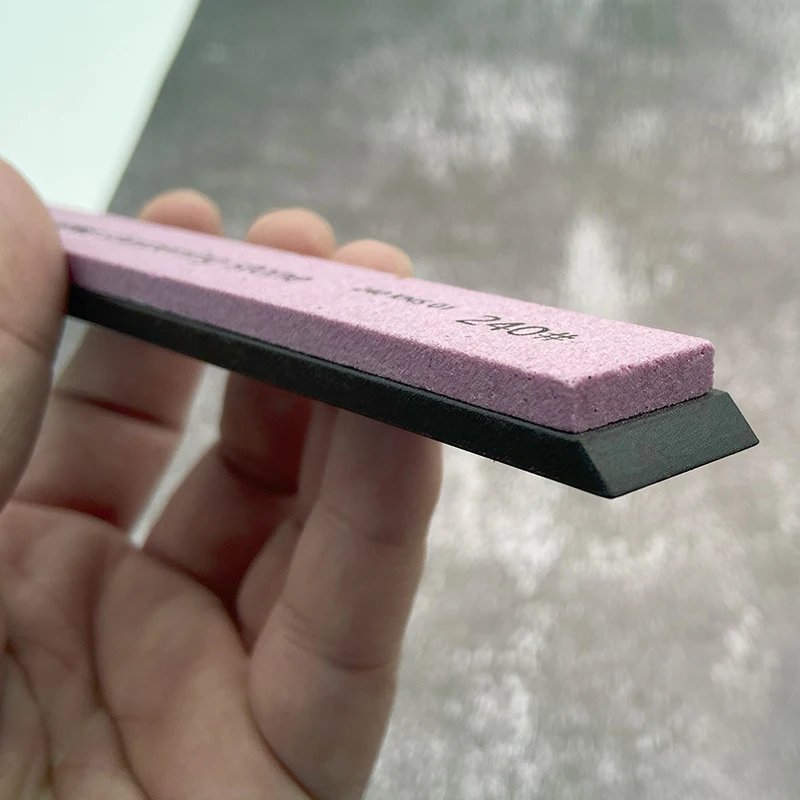 Knife sharpener Kitchen knife sharpener Knife sharpening stone Diamond sharpening stone White alundum 120 240 400 600 1000 1500# knife sharpener Grindstone Whetstone Single sharpening stone Honing System 6pcs