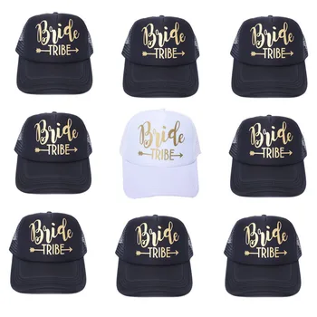 

BRIDE TO BE TEAM BRIDE Bachelorette Hats Women Wedding Preparewear Trucker Caps White Neon Summer Mesh
