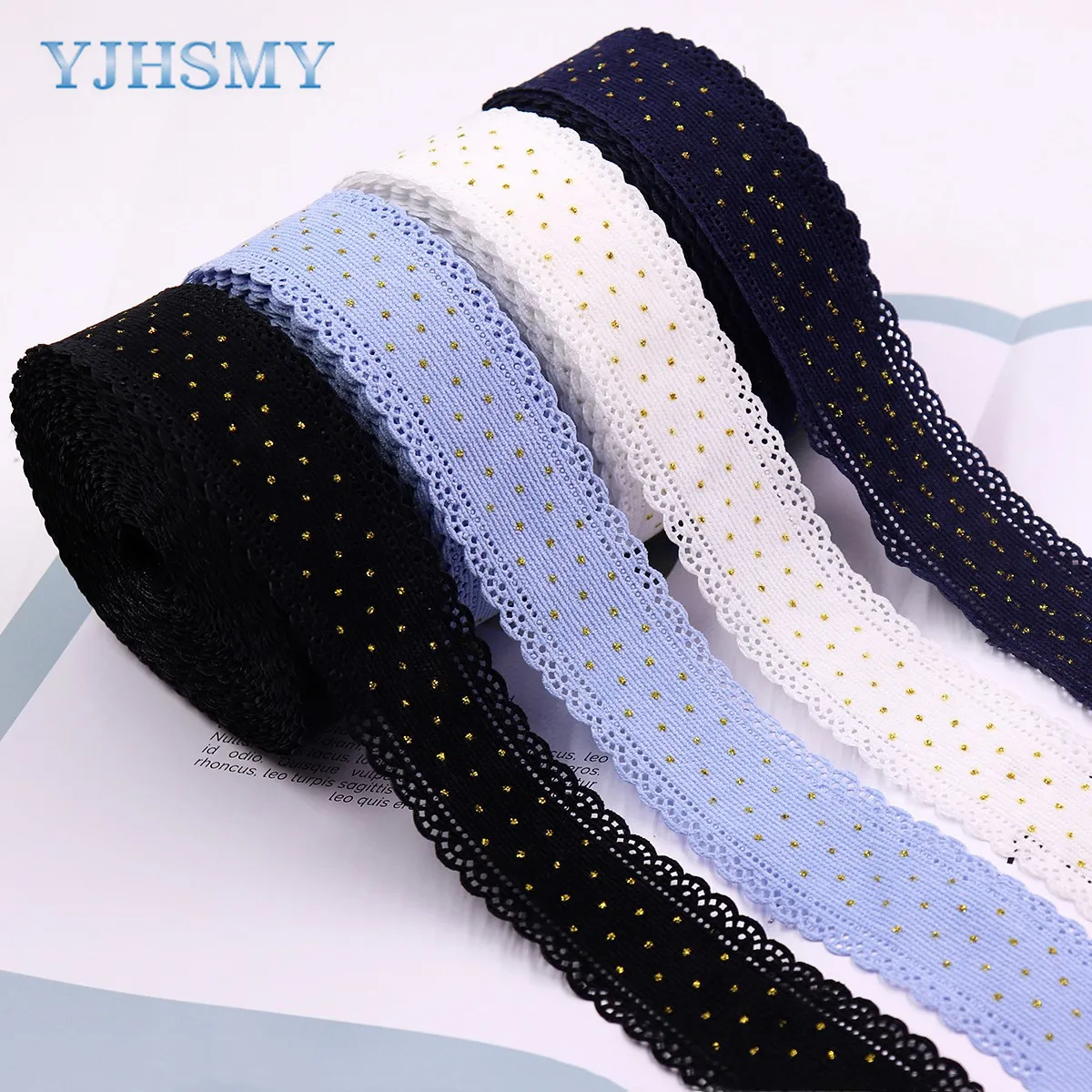 5 Yards Corduroy Lace Ribbon Gold Dots Ribbons 1-1/2'' for Sewing Crafts Hair Bow Clip Making Gift Wrapping Accessories Wedding Ribbon Decoration Ribbon Supplies Wrapping Ribbon Sewing Ribbon Lace Trim Ribbon