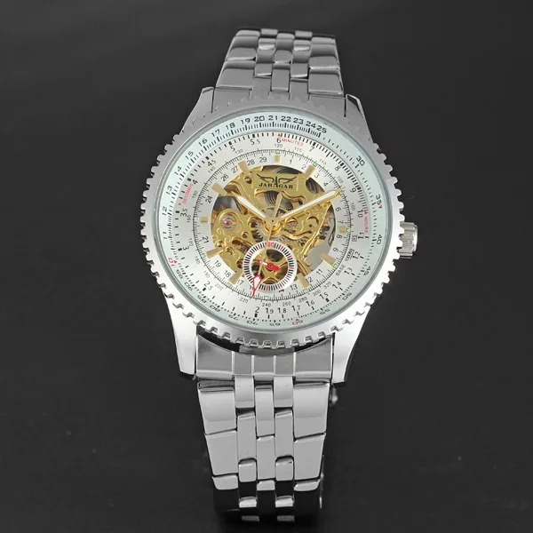 

Winner/Winner Brand Classic Style Business Casual Analog Watch Fashion Men Steel Belt Watch
