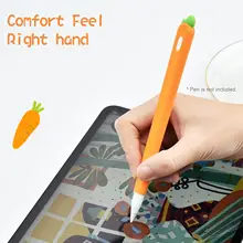 

Cartoon Carrot Shape Silicone Stylus Pen Protective Cover for Apple Pencil 1/2