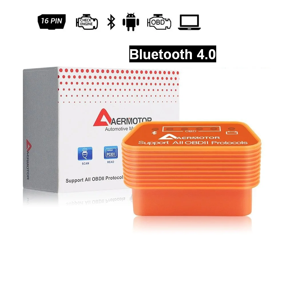 Elm327 v1.5 Bluetooth 4,0 WiFi OBD2 Диагностический Автомобильный сканер automotriz инструмент для чтения кода для Android ios Elm 327 OBDII протокол - Цвет: Bluetooth 4.0