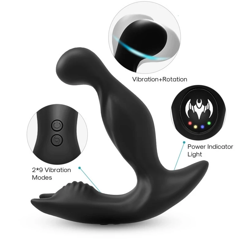 360°Rotating Vibration Prostate Massager For Men Vibrator Anal Plug Wireless Remote Control Vibrating Butt Plug Gay Anal Sex Toy 3