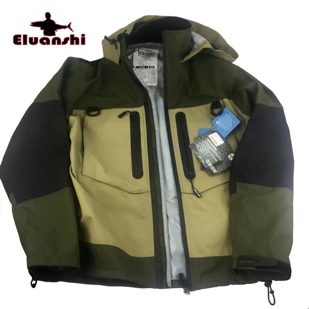 ELUANSHI Waterproof Breathable Fly Fishing Clothes Wader Jacket