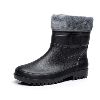 

Men Rain Boots Winter Autumn Fishing Overshoes Rubber Water Shoes Mens Short Tube Rainboots Waterproof
