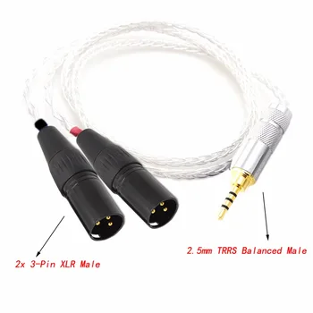 

Haldane HIFI 2.5mm TRRS Balanced Male to 2 XLR Male Cable, Hi-End Cable for Astell&Kern AK100II AK120II AK240 AK380 AK320 DP-X