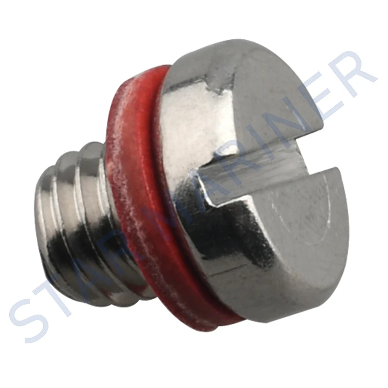 Boat Engine Parts Stainless Steel Plug Marine Screw 90340-08002-00 With Red Seal Gasket For Yamaha Outboard Motor 90340-08002