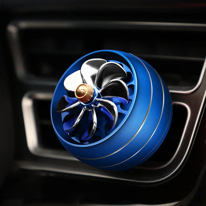 Автомобильный освежитель воздуха IKSNAIL, автомобильный ароматизатор, светодиодный светильник, универсальный парфюм с зажимом для автомобиля, диффузор для кондиционера - Название цвета: Blue