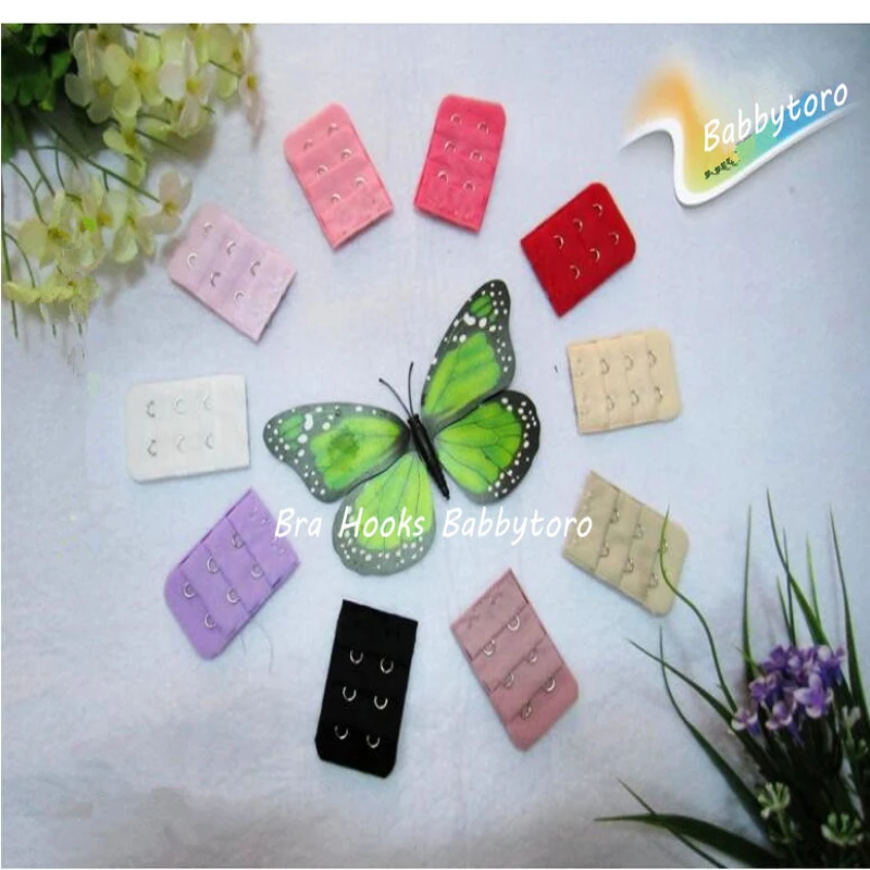 

Bra Extenders Lingerie Extension Lengthened Buckle Hook Three Rows And Two Buckle Bra Accessories 50pcs/lot