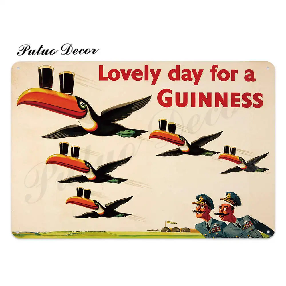 TH2534 Винтажная металлическая табличка Guinness, Оловянная табличка, металлическая винтажная тарелка для паба, Настенная декоративная тарелка для бара, паба, клуба, человека, пещеры - Цвет: TH2534