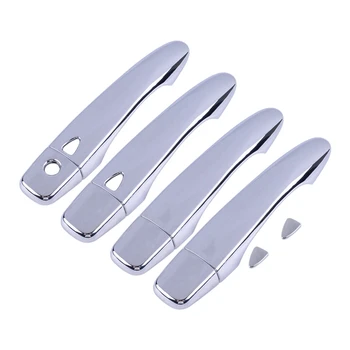 

10Pcs Car Chrome Door Handle Protect Cover Molding Trim for Nissan Rogue Sport for Qashqai J11 2014-2019