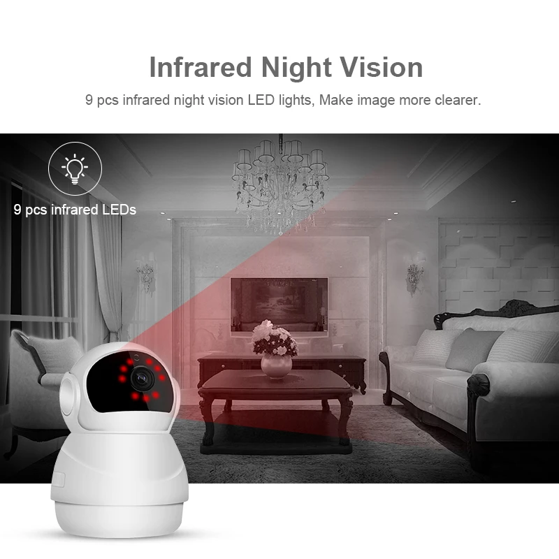 1080P 2MP Беспроводная IP камера Wifi 3D домашняя видеонаблюдения Видео Запись