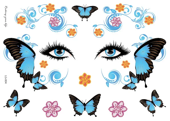 Waterproof Temporary Tattoo Stickers For Woman Girl Kid Butterfly Flower Tattoo Stick Flor Face Body Tattoo Skin Decora Makeup Accessories Tatoo Sticker (16)