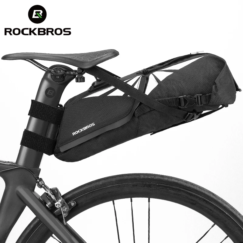 Rockbros Waterproof Bicycle Bag 8l Large Capacity Bicycle Saddle Bag