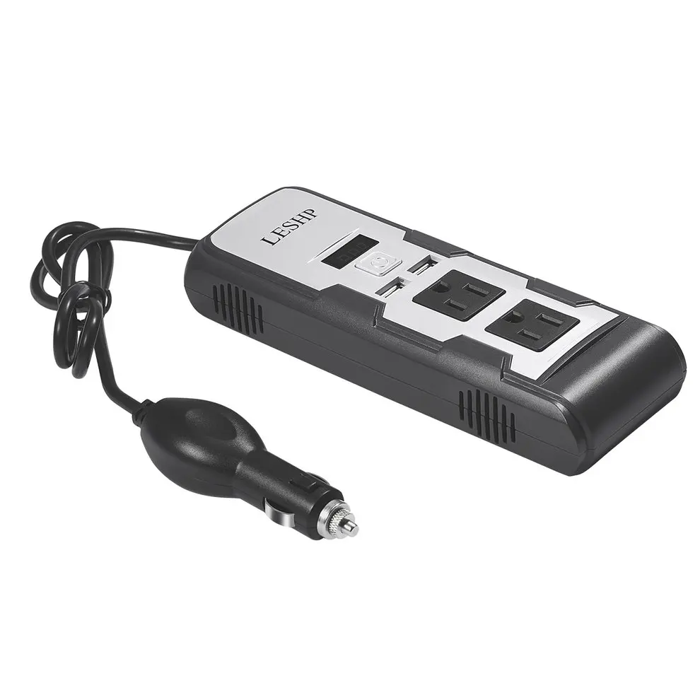 LESHP 150 Вт автомобильный инвертор с двумя выходами США 4.2A двумя usb-портами для зарядки Автомобильный Прикуриватель кабель DC12V для DVD