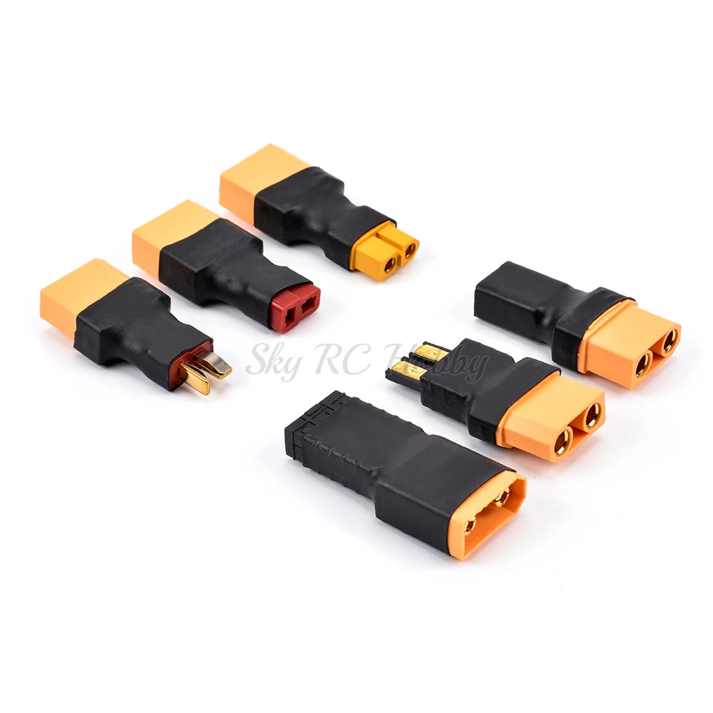 4 Pezzi Adattatore Connettore EC2 Maschio A XT60 Femmina E Deans T Per Batterie RC E Droni - 3