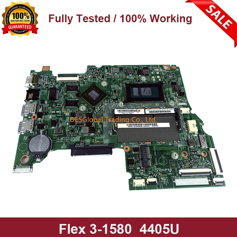 

For Lenovo Ideapad Flex 3-1580 1570 1470 Laptop Motherboard DDR3L 4405U CPU Mainboard Fully Tested Fast Shipping