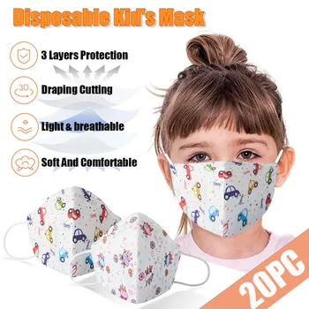 

20PC Kids Children's Reusable Face Shield Cloth Face Mask Breathable Face Shield Mouth Mask Windproof Washable mondmaskers