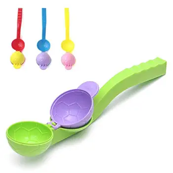 

Winter Plastic Football Snowball Clip Kids Outdoor Snow Ball Maker Mold Toy