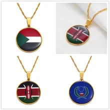 Custom Flag Necklaces Personalized Jewelry Customize Africa Arab Middle East Europe Asia & any Country Flags #137121